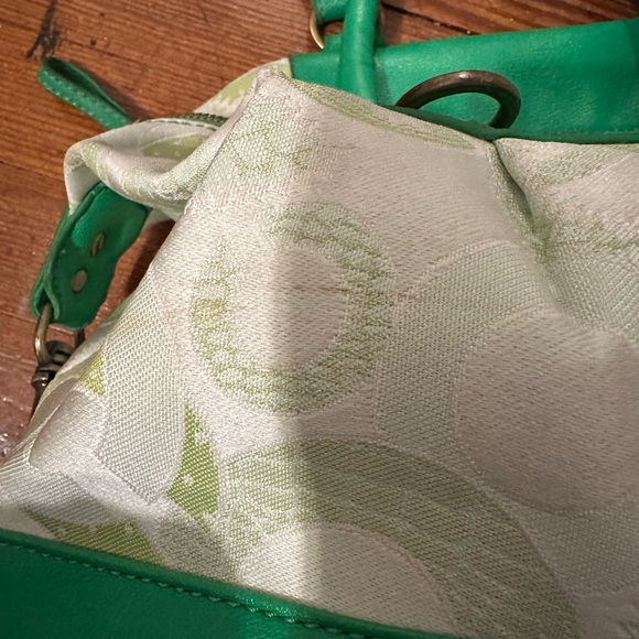 Coach Vintage Green Madison Sabrina satchel purse bag - Picture 7 of 11